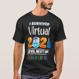 T-shirt I Survived Virtual 7e année Niveau 2020 2021 Jusqu