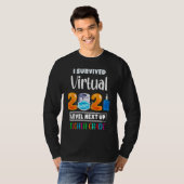 T-shirt I Survived Virtual 7th Grade 2020 2021 Level Up to (Devant entier)