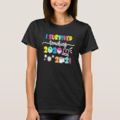 T-shirt I Survived Virtual Teaching 2020 2021 Enseignant A (Devant)