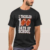 T-shirt I Tackled 100 Day Of School Football Boy 100th Day (Devant)