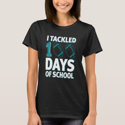 T-shirt I Tackled 100 Days of School 100th Days Boy Kid Gi (Devant)