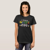 T-shirt I Teach Awesome Kids Teacher Autism Awareness (Devant entier)