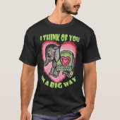 T-shirt I Think of You in a Big Way Love Elephant (Devant)