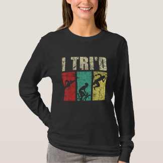 T-shirt I Tri d - Retro Triathlon Vintage Triathlon Swim