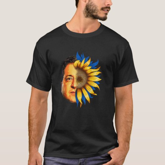 T-shirt I Ukraine Sunflower Ukraine Zelenskyy Free Stand (Devant)
