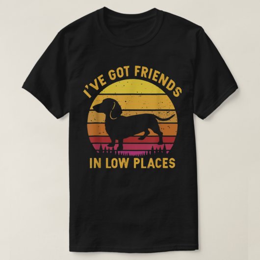T-shirt I_ve Ai Des Amis Dans Des Endroits Faibles Drôle D (Design devant)