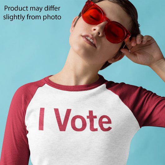 T-shirt I Vote - Texte rouge