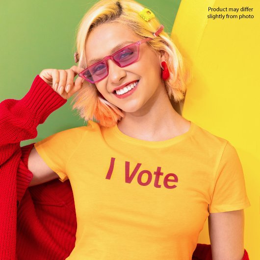 T-shirt I Vote - Texte rouge