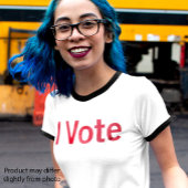 T-shirt I Vote - Texte rouge