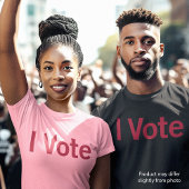 T-shirt I Vote - Texte rouge