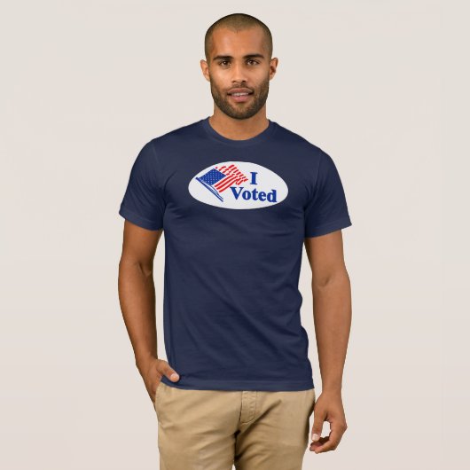 T-shirt I Voted United States Flag Dark (Devant entier)
