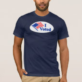 T-shirt I Voted United States Flag Dark (Devant)