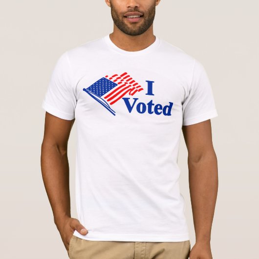 T-shirt I Voted United States Flag Sticker (Devant)