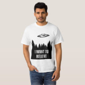 T-shirt I want to believe in UFOs (Devant entier)