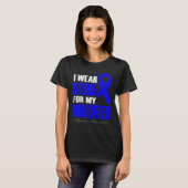 T-shirt I Wear Blue for My Daughter Alopecia Feather (Devant entier)