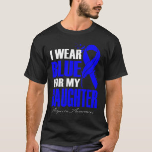 T-shirt I Wear Blue for My Daughter Alopecia Feather