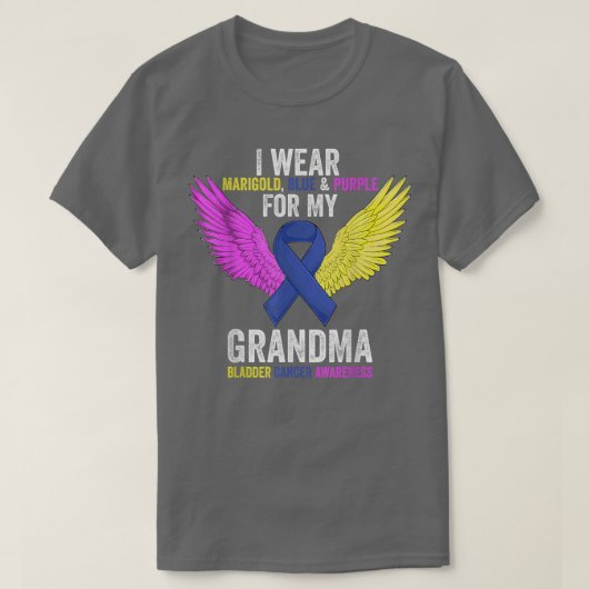 T-shirt I Wear For My Grandma Bladder Cancer Awareness Mon (Design devant)
