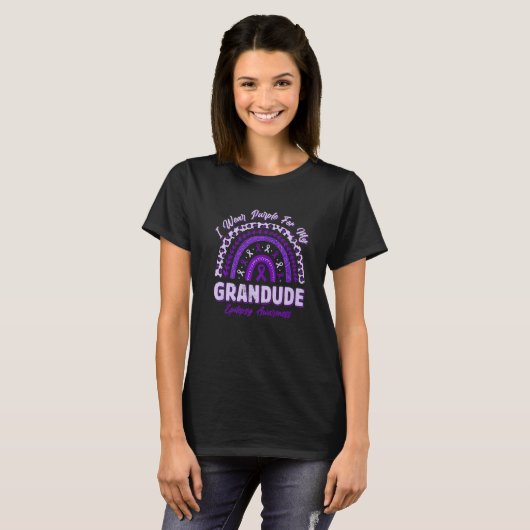 T-shirt I Wear Purple For My Grandude Epilepsy Awareness R (Devant entier)