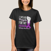 T-shirt I Wear Purple For My Husband Ribbon Epilepsy Aware (Devant)