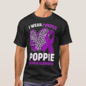 T-shirt I Wear Purple For My Poppie Epilepsy Awareness Leo (Devant)