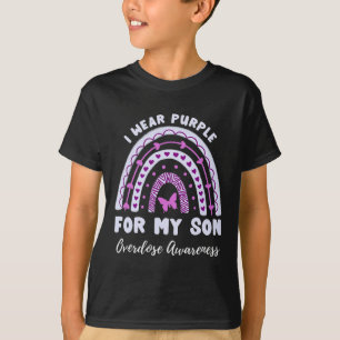 T-shirt I Wear Purple For My Son Overdose Awareness Rainbo