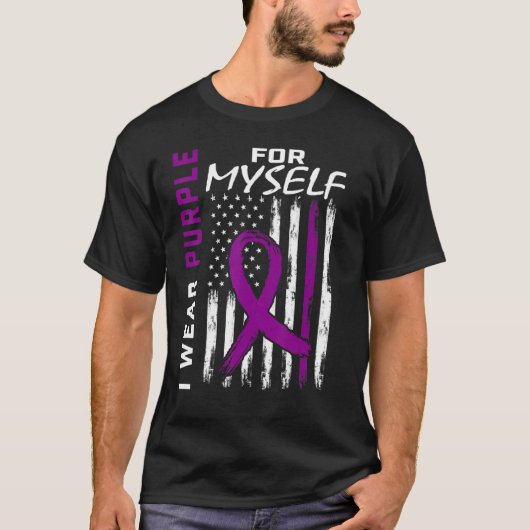 T-shirt I Wear Purple For Myself Epilepsy Awareness Americ (Devant)