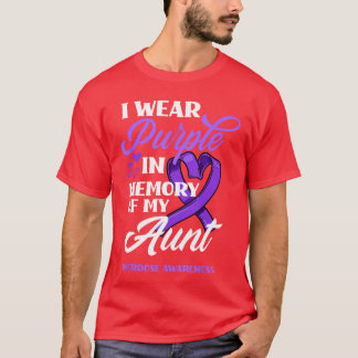 T-shirt I Wear Purple In Memory Of My Aunt Overdose Awaren