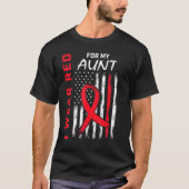 T-shirt I Wear Red Aunt Heart Disease Awareness Flag Match (Devant)