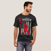 T-shirt I Wear Red Im A Warrior Heart Disease Awareness Fl (Devant entier)
