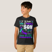 T-shirt I Wear Teal And Purple For My Son Suicide Preventi (Devant entier)