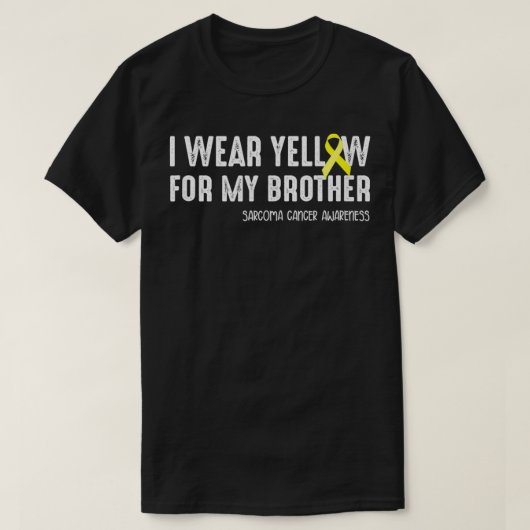 T-shirt I wear yellow for my Brother Sarcoma (Design devant)