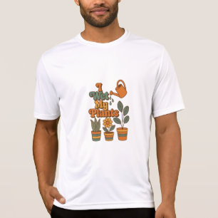 T-shirt I Wet My Plante - Retro les années 70 Stripes