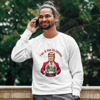 T-shirt I Will Be Home for Christmas" Long-Sleeve Shirt 