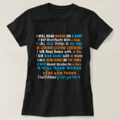 T-shirt I Will Read Books (Design devant)
