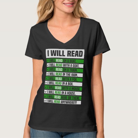 T-shirt I Will Read Books On A Boat & Everywhere Reading   (Devant)