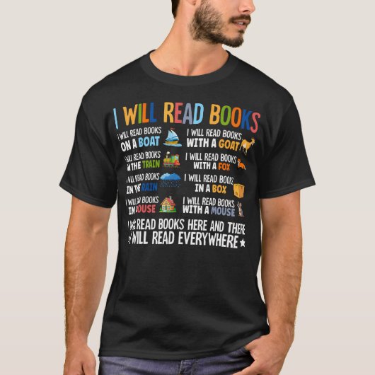 T-shirt I Will Read Books On A Boat Fun Reading Lover Desi (Devant)