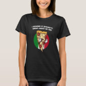 T-shirt I Wonder if Spaghetti Thinks About Me Too  Italian (Devant)