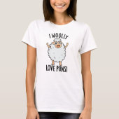T-shirt I Wooly Love Puns Funny Sheep Pun (Devant)