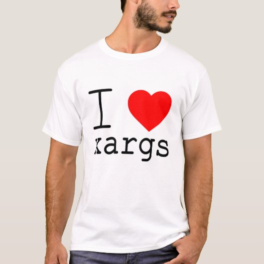 T-shirt I ❤️ xargs (Devant)