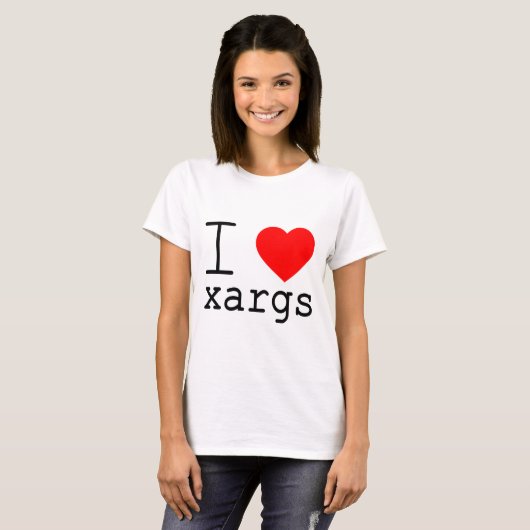 T-shirt I ❤️ xargs (Devant entier)