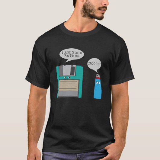 T-shirt I Your Père Nooo Diskette et USB Conspiration (Devant)