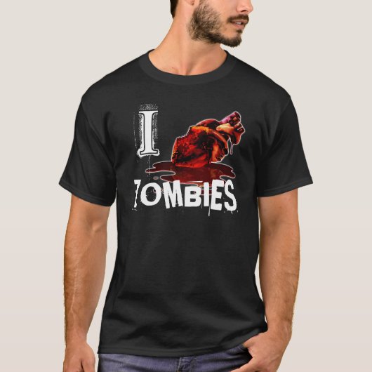 T-shirt I ZOMBIS de COEUR - noir/blanc (Devant)