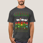 T-shirt Ibis Birds Lover Xmas Lighting Santa Ugly Ibis Chr<br><div class="desc">Ibis Birds Lover Xmas Lighting Père Noël Ibis Noël laid.</div>