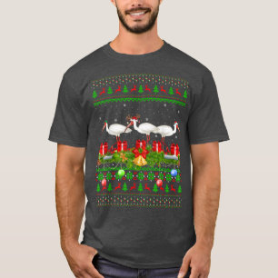 T-shirt Ibis Birds Lover Xmas Lighting Santa Ugly Ibis Chr