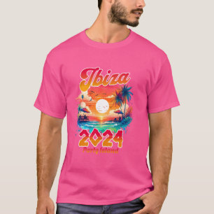 T-shirt Ibiza 2024 Party Island club, Retro Su
