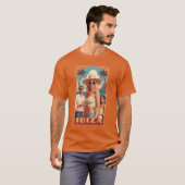 T-shirt Ibiza, Espagne Affiche de voyage (Devant entier)