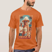 T-shirt Ibiza, Espagne Affiche de voyage (Devant)