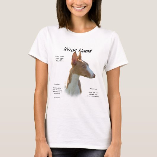 T-shirt Ibizan Hound History Design (Devant)