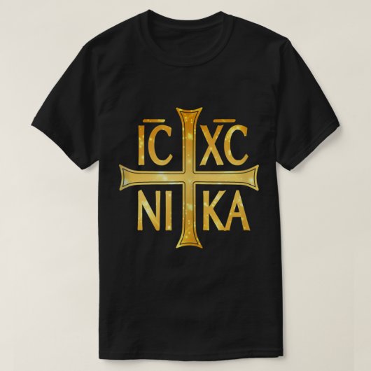 T-shirt IC XC NIKA Christogram Cross Orthodox Christian Ta (Design devant)