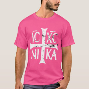 T-shirt Ic Xc Nika Cross Christian Orthodoxe Retro Vintage